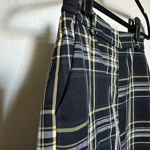 H&M Dark Navy Plaid Dress Pant / Legging Womens 0 Cropped Ankle